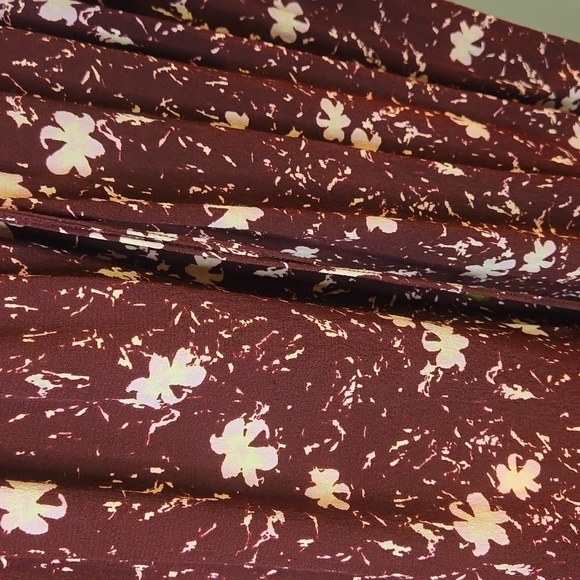 Hatley Floral V-Neck Adjustable Waist Asymmetrical Ruffled Hem Dress Size XL - Picture 5 of 11